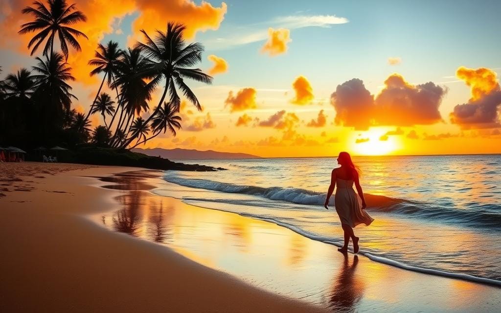 Romantic Hawaiian Beaches Couple