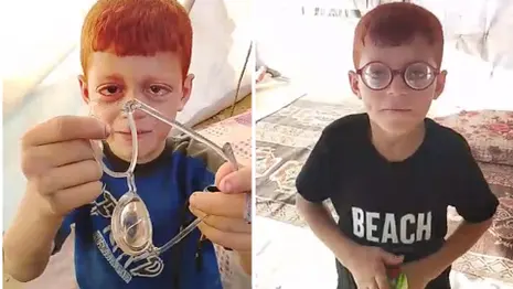 Video of visually impaired Palestinian boy crying over broken glasses draws global attention