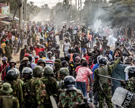 Man shot during protest against proposed US Ebola quarantine facility in Kenya