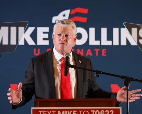 Trump-backed candidate wins primary to face Jon Ossoff in Georgia midterms – US politics live