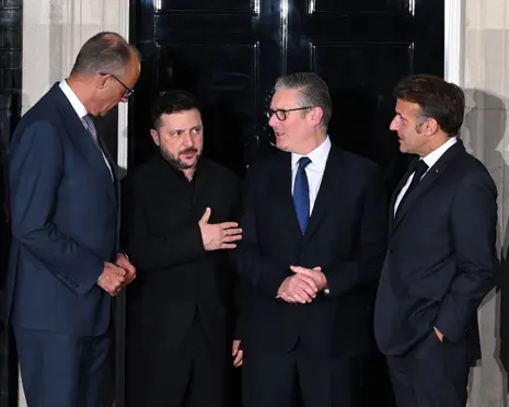 Zelenskyy discusses ‘urgent need to scale up’ air defences with key allies in London