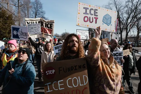 Anti-ICE organizers shift focus to defend democracy from Trump assault