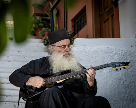 ‘Techno in a monastery – are you ready?’ The Greek priest whose doom metal album is the year’s hippest record