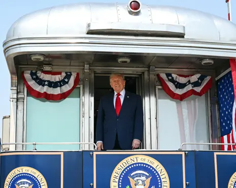 Anger as report says Trump hijacked US anniversary to serve own agenda – US politics live