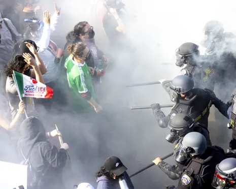 ‘Misuse’ of crowd control weapons on ICE protesters led to blindings and traumatic brain injuries, report finds
