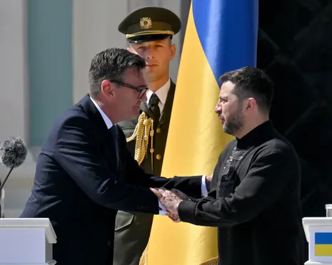 Burnham accuses Russia of ‘outrageous threats’ against UK as he visits Kyiv