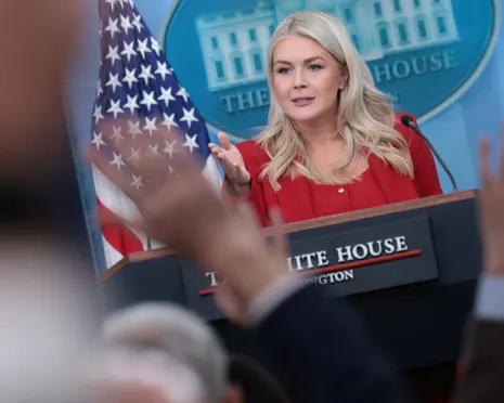 Trump’s press secretary Karoline Leavitt leaving role, president says – US politics live