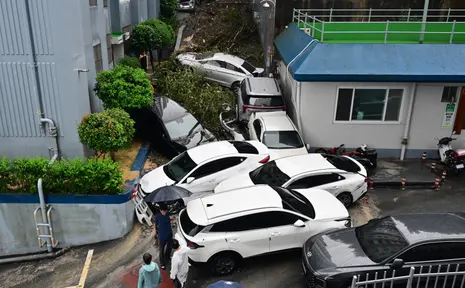 South Korea city deluged by almost a metre of rain, triggering deadly landslide
