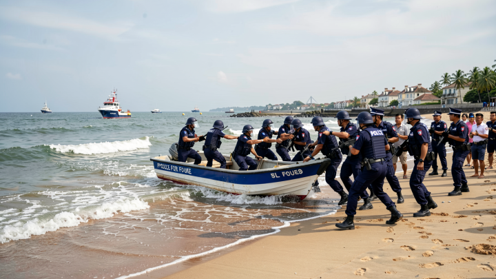 Footage shows clash with French police on beach as dinghy tries to leave for UK